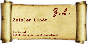 Zeisler Lipót névjegykártya